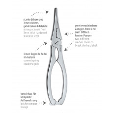 triangle poultry shears - stainless steel
