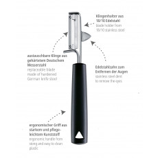 triangle Spirit peeler right - stainless steel - plastic handle