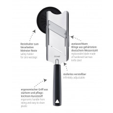 triangle Spirit Fine Planer with Waste Holder - Stainless Steel - Plastic Handle