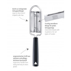triangle Spirit Fish Scaler - Stainless Steel - Plastic Handle