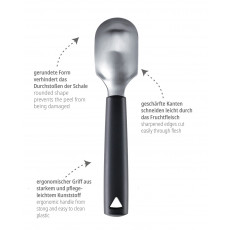 triangle Spirit fruit spoon - stainless steel - plastic handle
