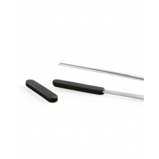 triangle silicone tips set 2-piece black for tweezers 30 cm