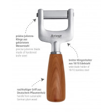 triangle Soul Julienne Cutter - Stainless Steel - Cherry Wood Handle