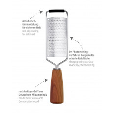 triangle Soul Cheese Grater - Stainless Steel - Cherry Wood Handle