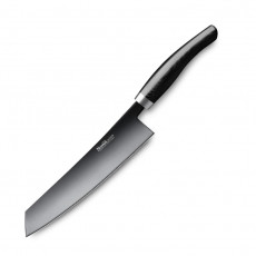 Nesmuk Janus chef's knife 24 cm - niobium steel with DLC coating - black Micarta handle