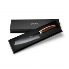 Nesmuk Janus chef's knife 18 cm - niobium steel with DLC coating - handle desert ironwood
