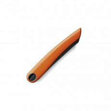 Nesmuk Janus Folder 8.9 cm - Niobium steel with DLC coating - Piano lacquer orange handle