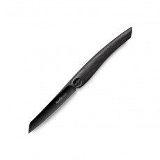 Nesmuk Janus Folder 8.9 cm - Niobium Steel with DLC Coating - Bog Oak Handle
