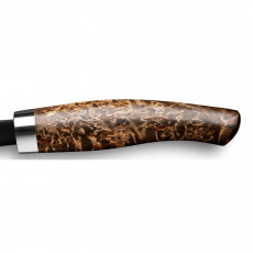 Nesmuk Janus chef's knife 18 cm - niobium steel with DLC coating - handle Karelian masur birch