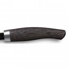 Nesmuk Janus chef's knife 18 cm - niobium steel with DLC coating - handle made of moor oak