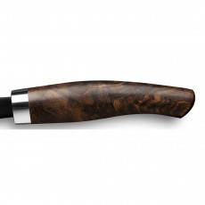 Nesmuk Janus chef's knife 18 cm - niobium steel with DLC coating - handle made of walnut burl wood