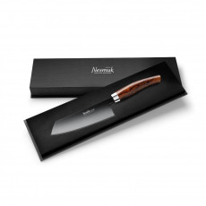 Nesmuk Janus chef's knife 14 cm - niobium steel with DLC coating - handle desert ironwood