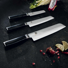 KAI Shun Premier Tim Mälzer Minamo Santoku Knife 18 cm - Damascus Steel - Pakkawood Handle