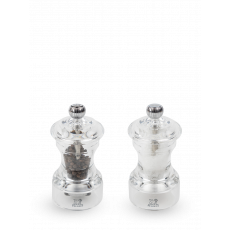 Peugeot Bistro Duo pepper & salt mill 10 cm acrylic — Zirlion grinder mechanism