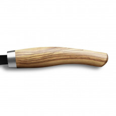 Nesmuk Janus bread knife 27 cm - niobium steel with DLC coating - olive wood handle