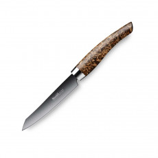 Nesmuk Janus office knife 9 cm - niobium steel with DLC coating - handle Karelian masur birch