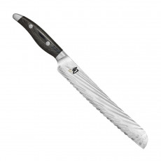 KAI Shun Nagare Bread Knife 23 cm - Damascus Steel - Pakkawood Handle