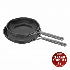 Zwilling Milano 2-piece frying pan set, black - aluminum