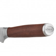 Rösle Masterclass Santoku 17.5 cm - CVM steel blade with walnut wood handle