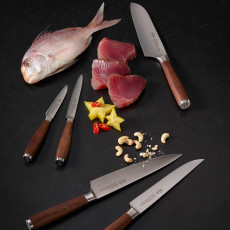 Rösle Masterclass Chef's Knife 20 cm - CVM Steel Blade with Walnut Wood Handle