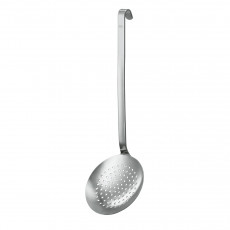 Rösle skimmer 10 cm flat / coarse perforated with hook - stainless steel