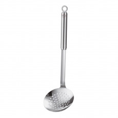 Rösle skimmer 12 cm flat / coarse perforated with round handle - stainless steel