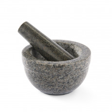 Rösle granite mortar with pestle and non-slip base made of foam rubber