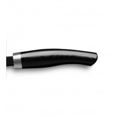 Nesmuk Janus chef's knife 18 cm - niobium steel with DLC coating - black Micarta handle