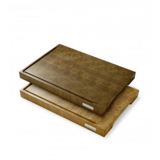 Nesmuk XL cutting board with juice groove - smoked oak wood