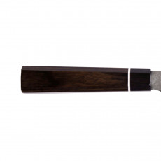 Suncraft Senzo Black Bunka Knife 16.4 cm - Damascus Steel - Pakkawood Handle
