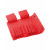 triangle roll-up case with 8 empty compartments - red nylon