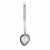 Rösle serving spoon with round handle - stainless steel with silicone edge