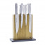 Blockwerk 8er Messerblock Eiche & grau beschichteter Stahl