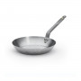 de Buyer Mineral B Grill Pan 26 cm - Iron with Beeswax Coating - Steel Strip Handle