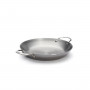 de Buyer Mineral B Paella Pan 32 cm - Iron with Beeswax Coating - Handle Grips