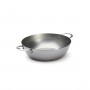 de Buyer Mineral B deep country pan 32 cm - iron with beeswax coating - loop handles