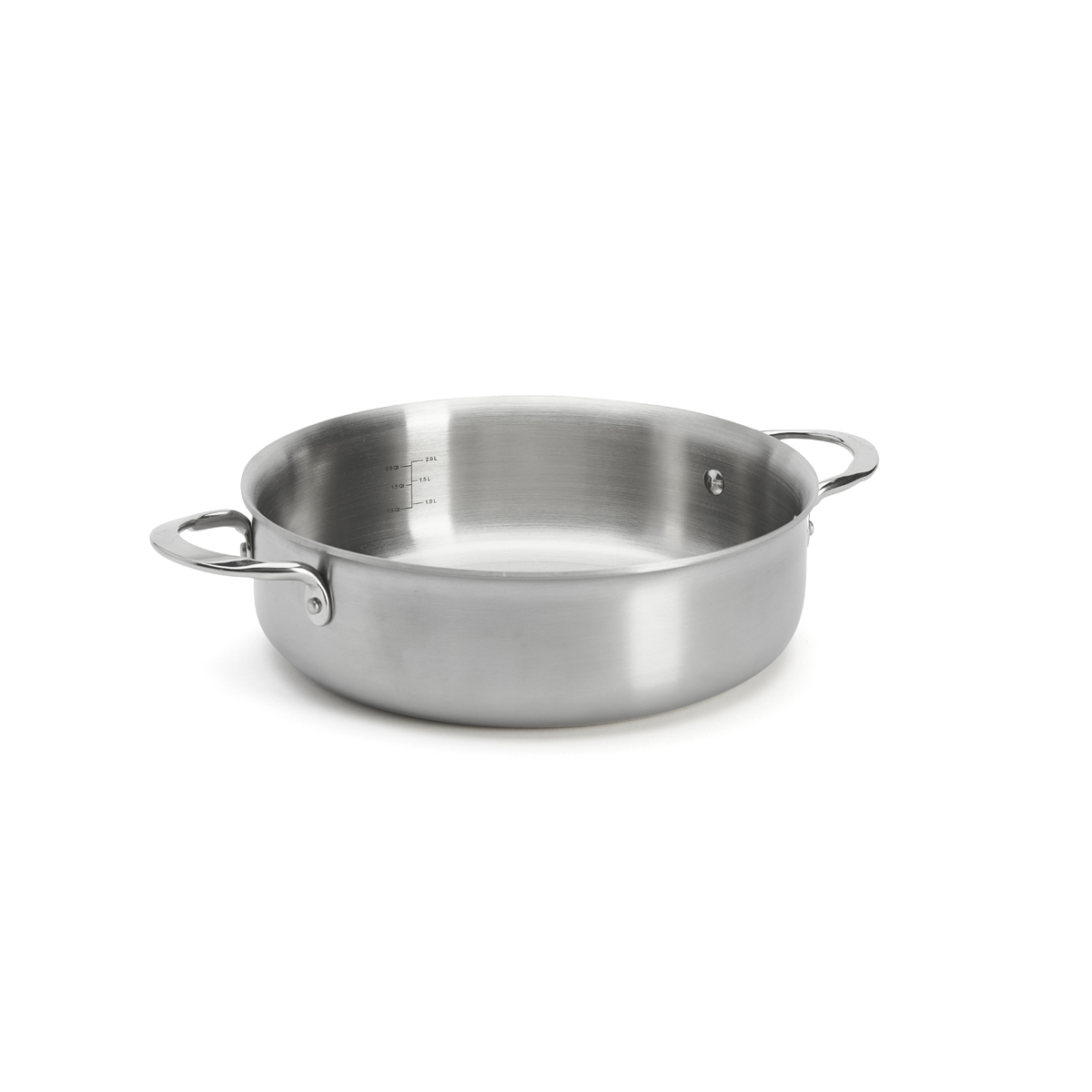 de Buyer Alchimy Bratentopf nieder 24 cm / 2,3 L - Edelstahl-Mehrschichtmaterial