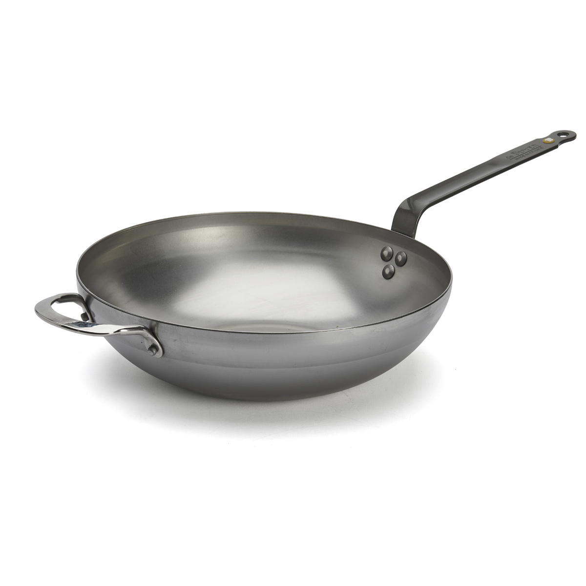 de Buyer Mineral B New Wok 32 cm - Eisen mit Bandstahlgriff