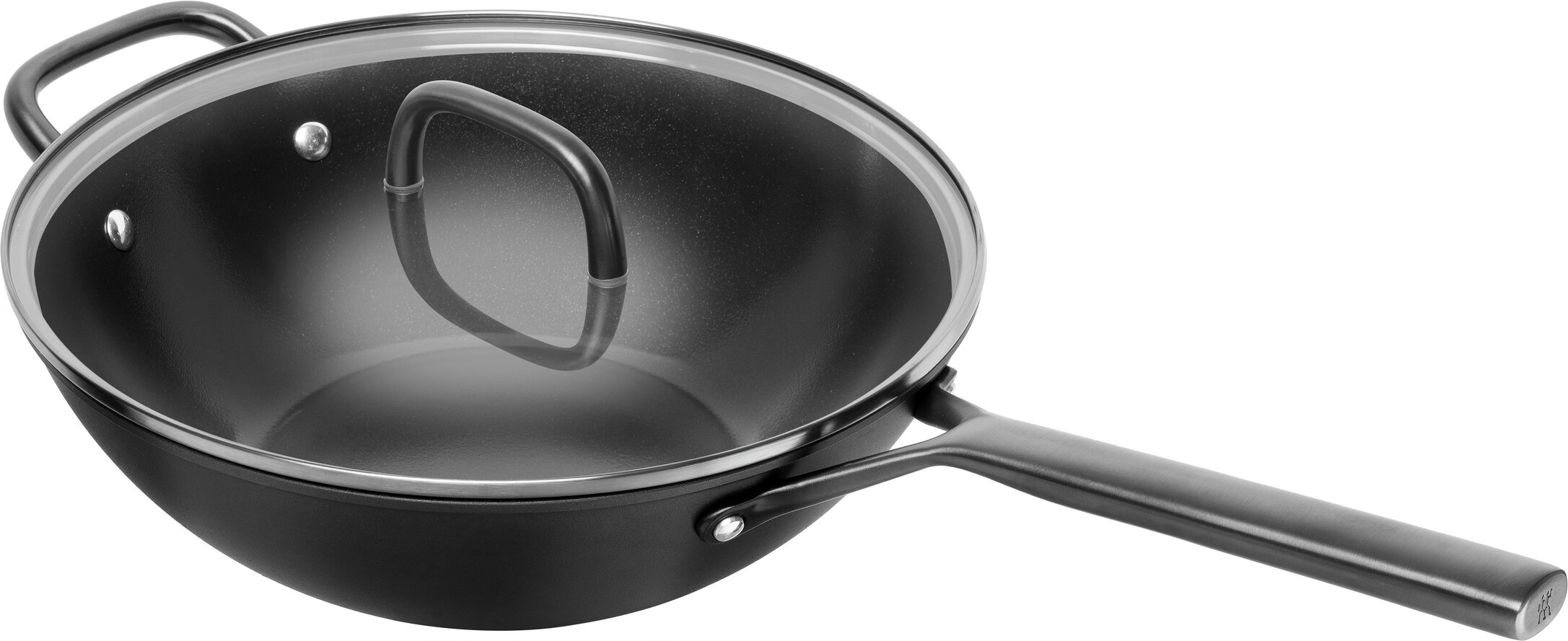 Zwilling Milano Wok mit Glasdeckel 30 cm Schwarz - Aluminium