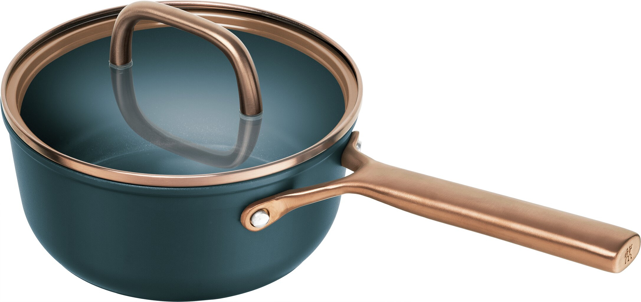 Zwilling Milano Stieltopf mit Glasdeckel Blau 18 cm - Aluminium