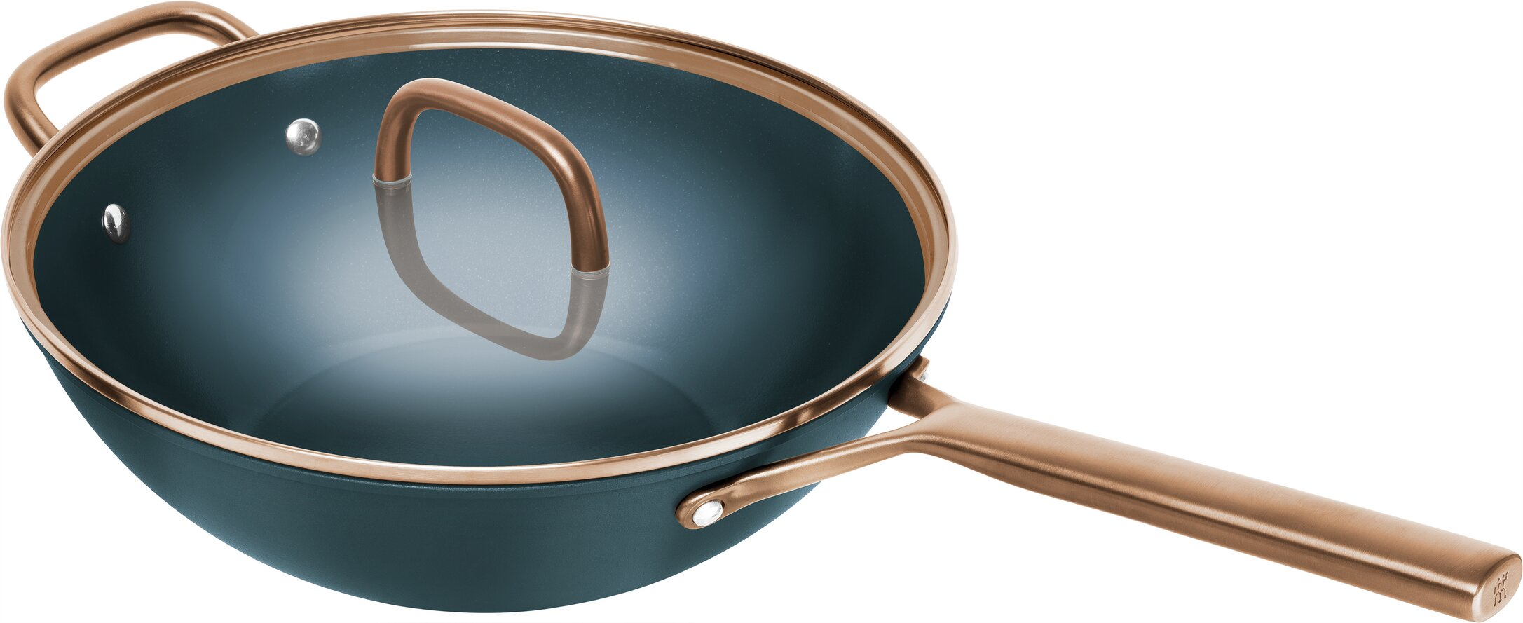 Zwilling Milano Wok mit Glasdeckel  Blau 30 cm - Aluminium