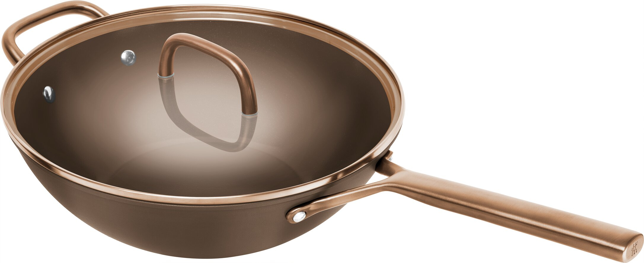 Zwilling Milano Wok mit Glasdeckel 30 cm Braun - Aluminium