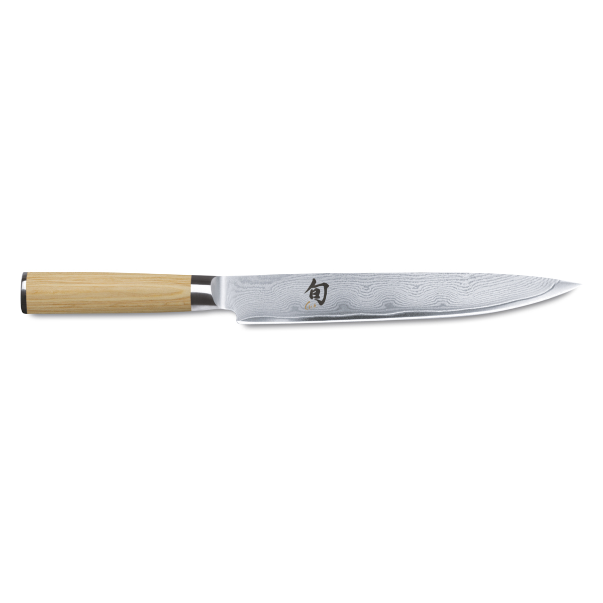 KAI Shun Classic White Schinkenmesser 23 cm - 32-lagiger Damaststahl - Griff Pakkaholz