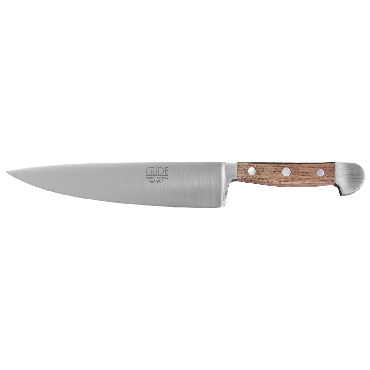 Güde Alpha Walnuss Kochmesser 21 cm - CVM-Messerstahl - Griffschalen Walnussholz