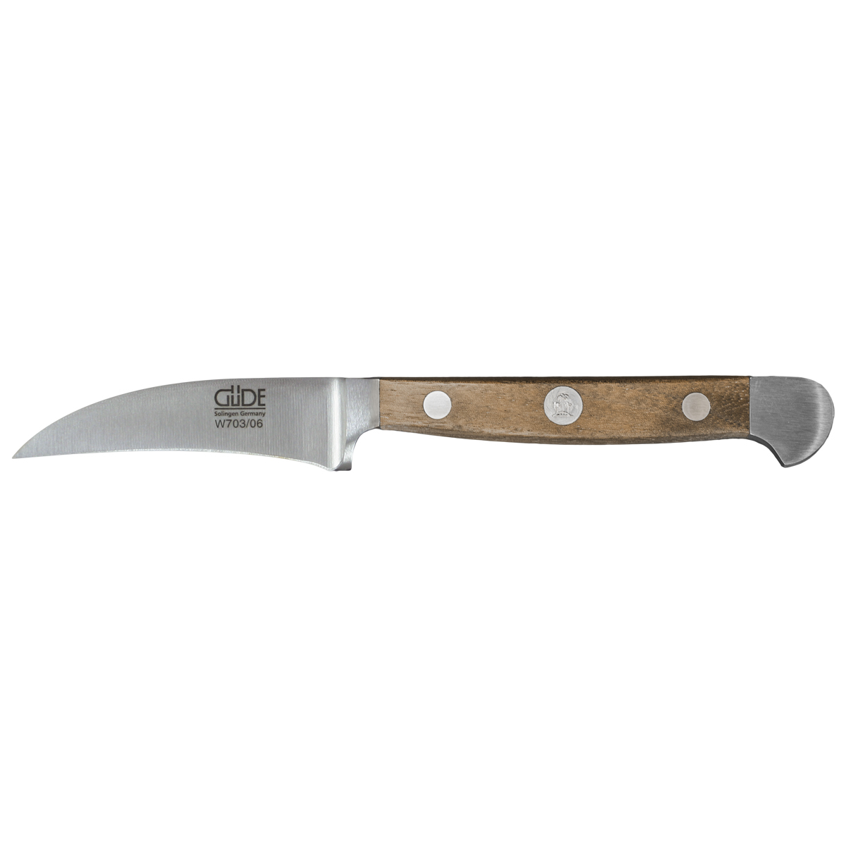 Güde Alpha Walnuss Schälmesser 6 cm - CVM-Messerstahl - Griffschalen Walnussholz