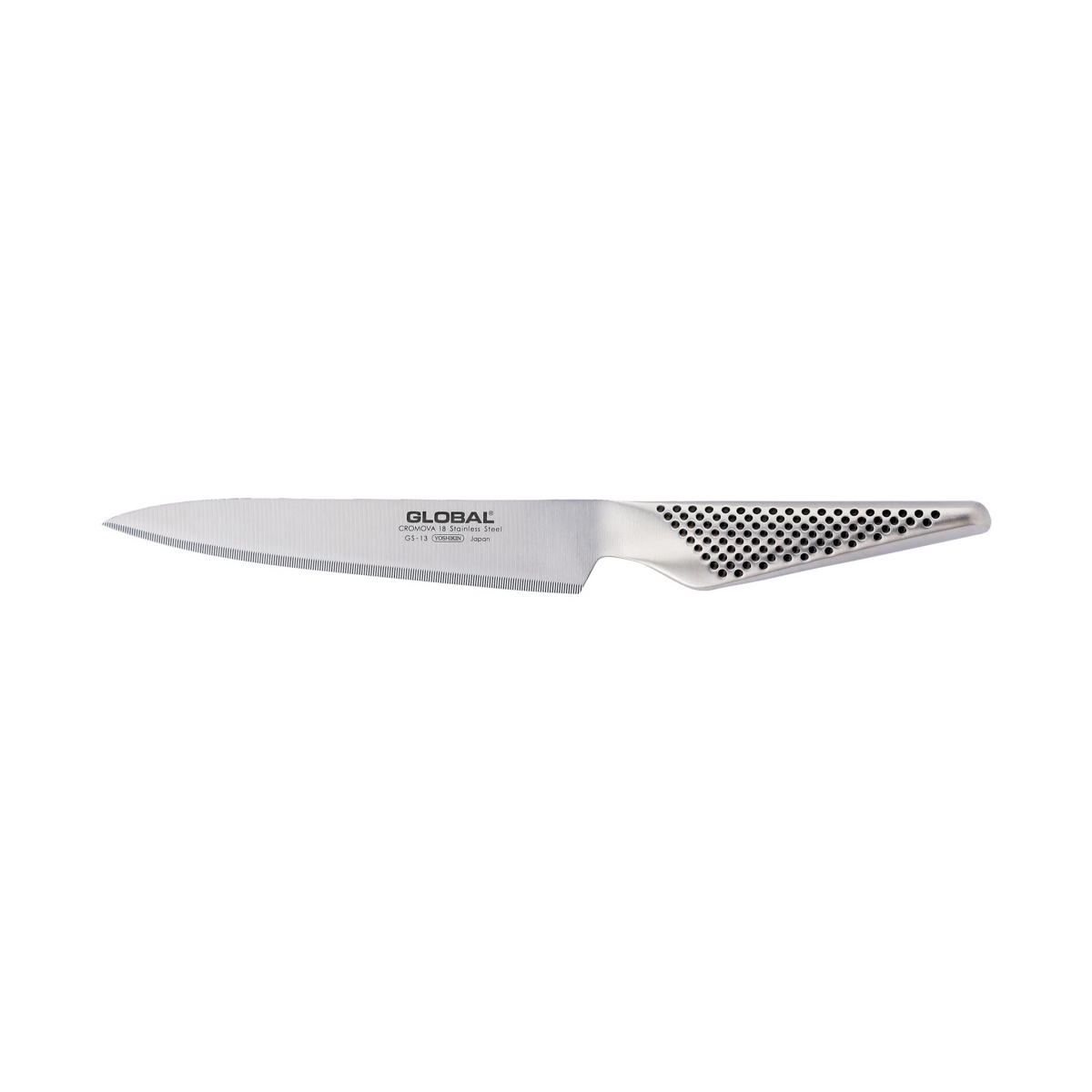 Global GS-13R Universalmesser 15 cm fein gezahnt - Cromova 18 Stahl