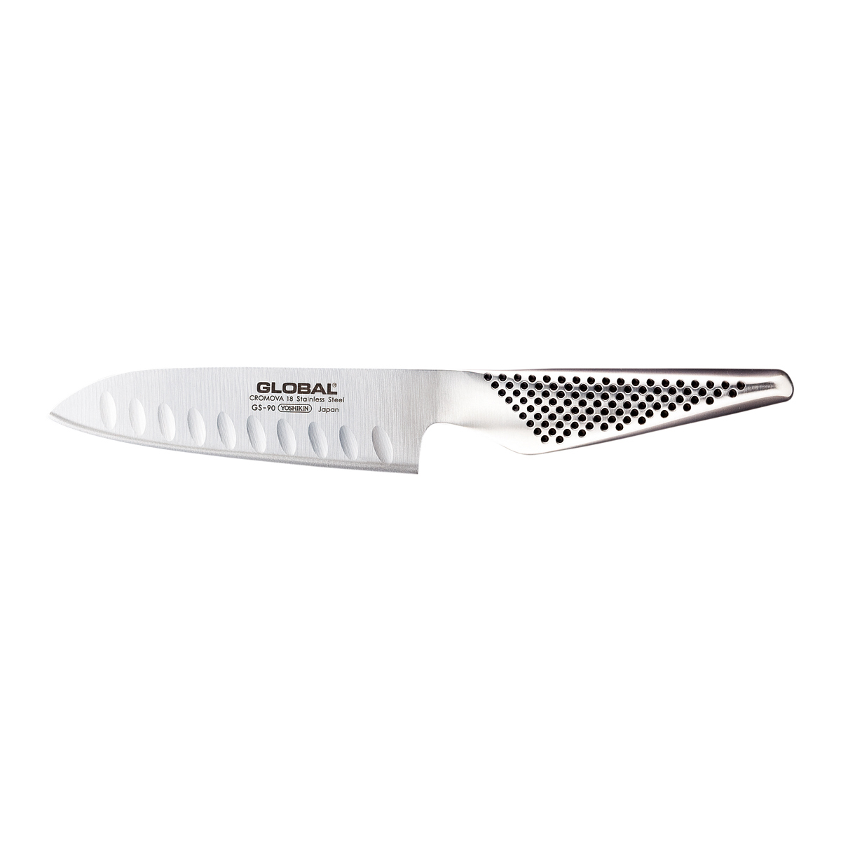 Global GS-90 Santoku 13 cm mit Kullen - Cromova 18 Stahl
