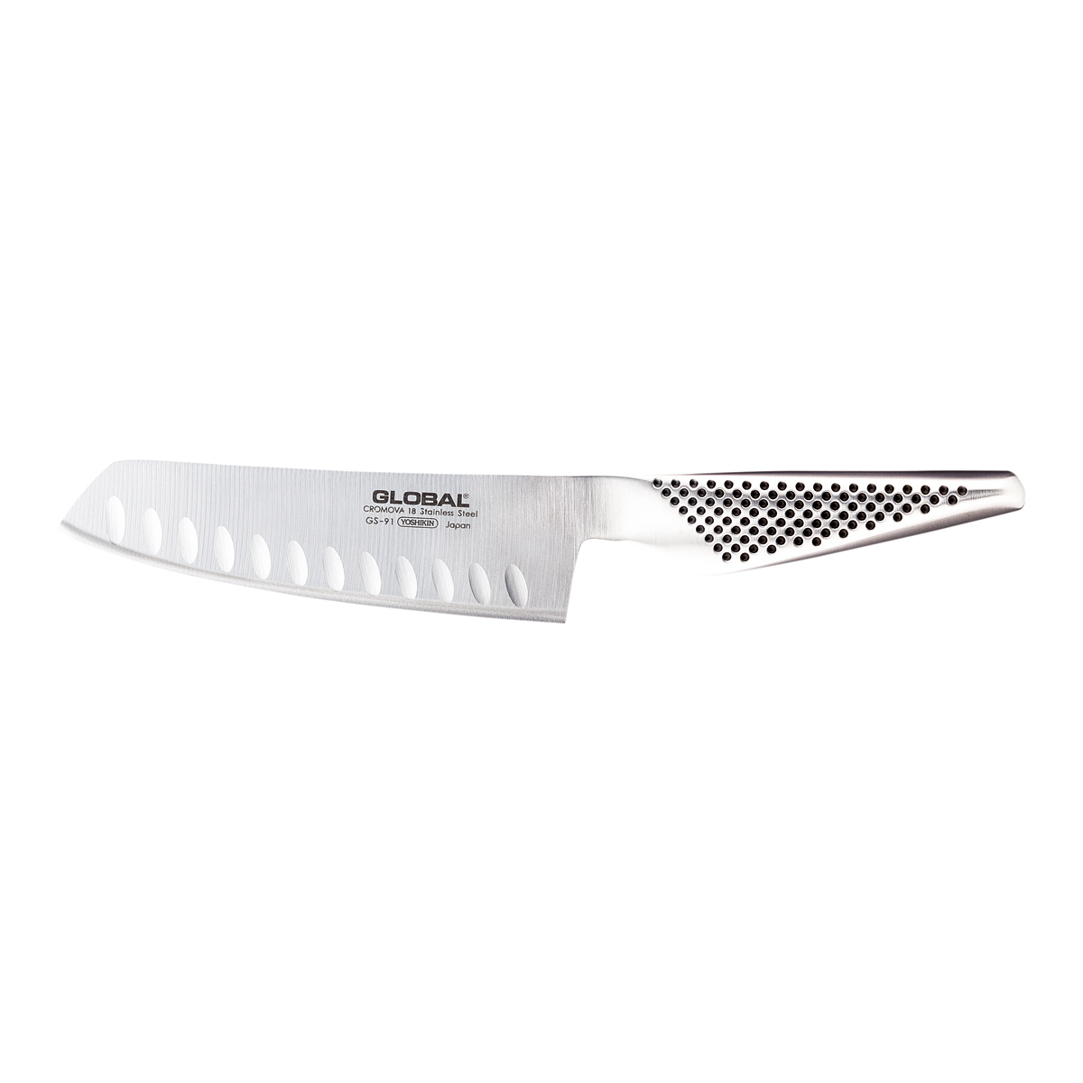 Global GS-91 Nakiri 14 cm mit Kullen - Cromova 18 Stahl