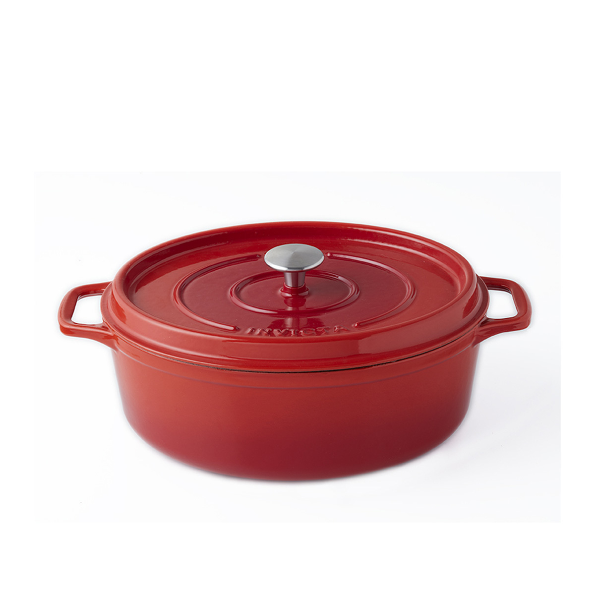 Invicta Cocotte oval 29 cm / 5 L - Gusseisen rot