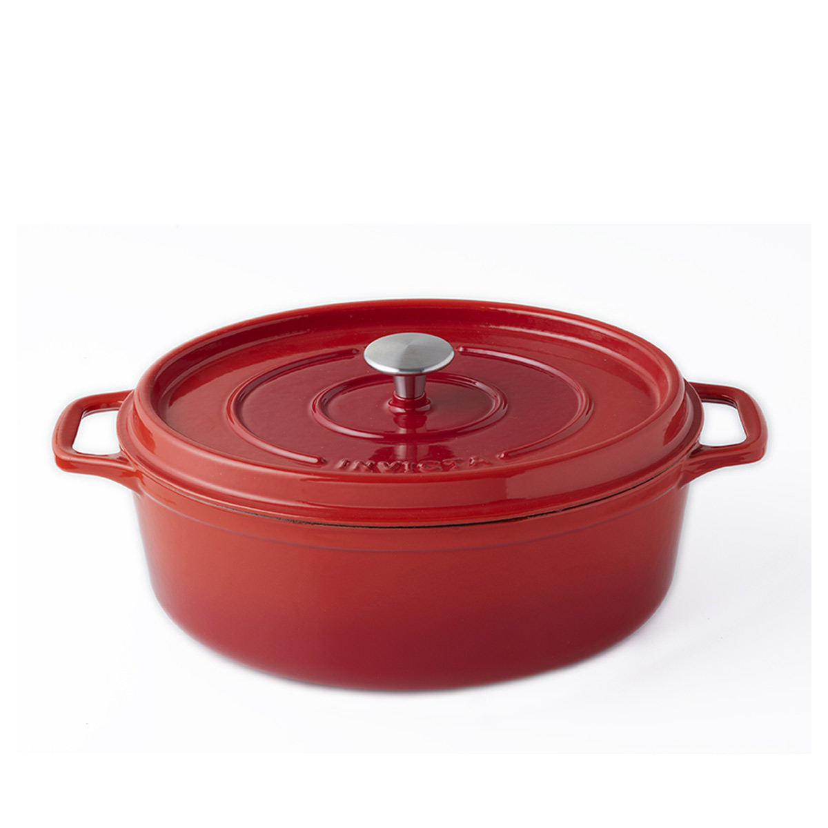 Invicta Cocotte oval 33 cm / 7,1 L - Gusseisen rot